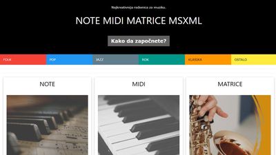 NOTE MIDI MATRICE MSXML